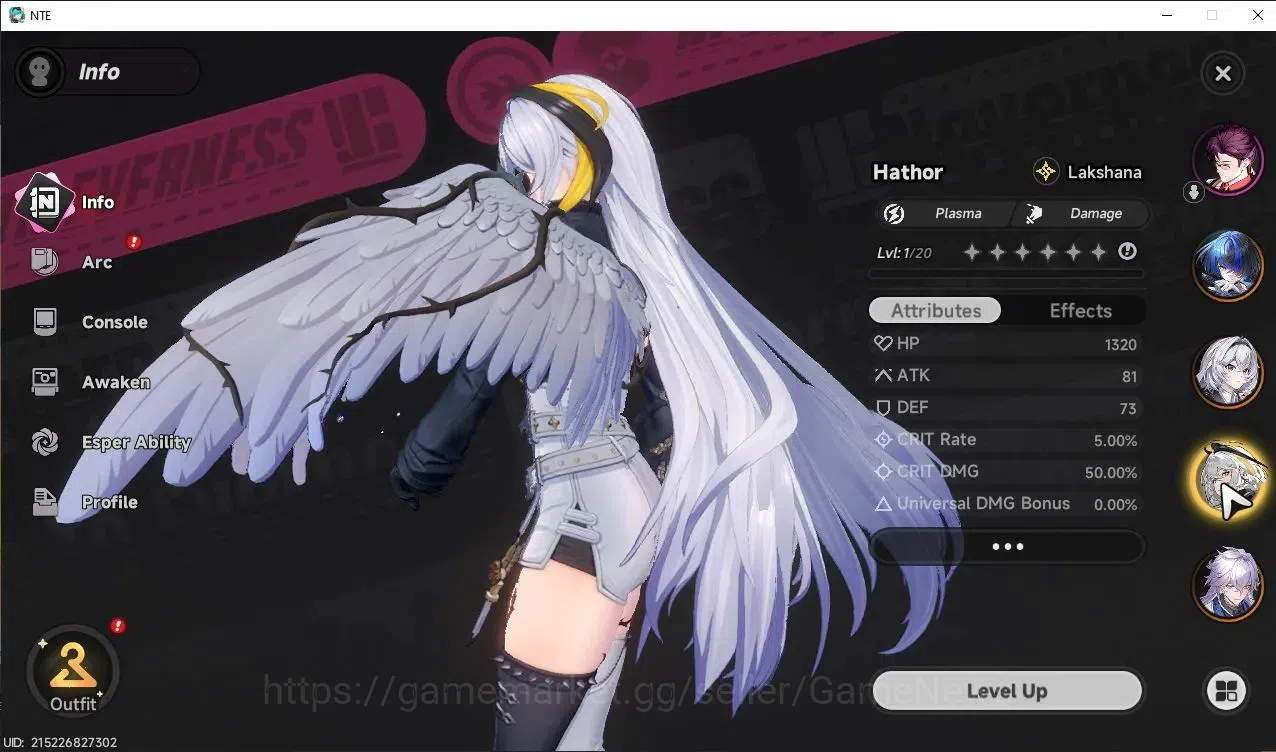 Neverness to Everness Accounts Global EU|HL 3| 4 SSR Hotori,Baicang,Hathor,Daffod image 4