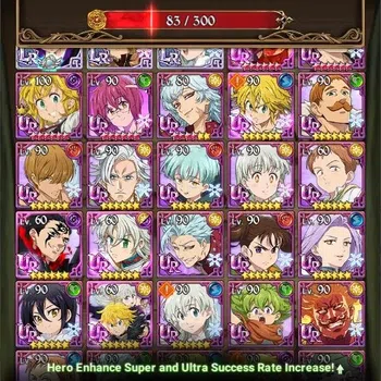 The Seven Deadly Sins: Grand Cross Accounts Endgame Asia|1,974,525 Power |3LR Nemesis , Ano BAN, Ano Meli