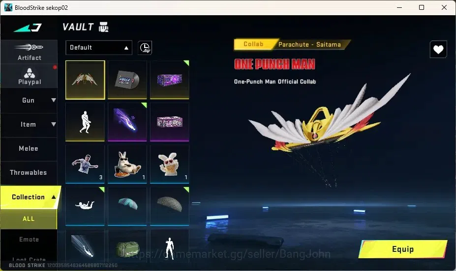 Blood Strike Accounts Collab Skin ASIA |1 ETERNAL:QBZ95-Whisper|Striker:1 LIMITED Striker,1 ULTRA|1 Epic Name Changing 5