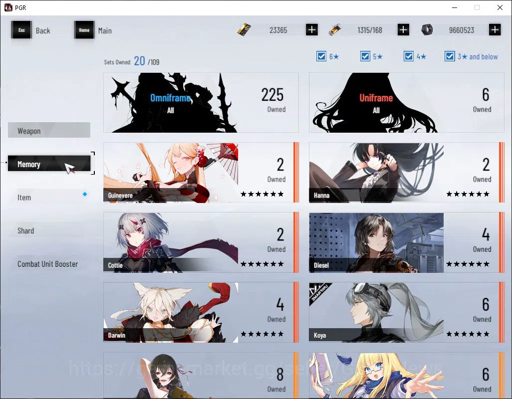 Punishing: Gray Raven Accounts Starter Asia | 25K BC 8,1K YC 13K BlueCard | LuciaCW+Sign, Crocotta, No 21, etc |Log Google 8