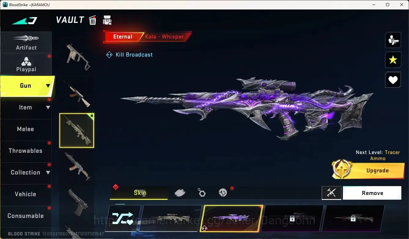 Blood Strike Accounts Starter ASIA | Starter Account |1 ETERNAL: Kala-Whisper | 25 Eternal Upgrade Point | 2 Legendary 2