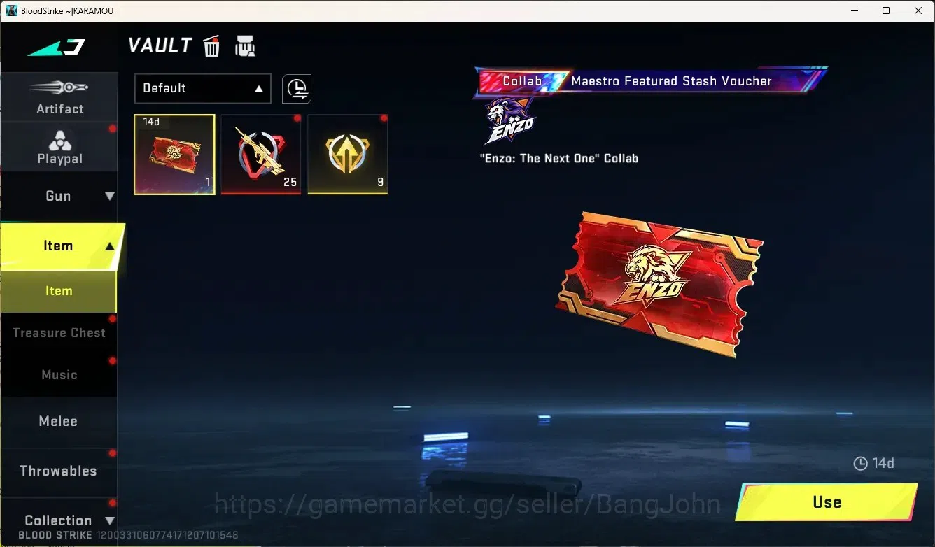 Blood Strike Accounts Starter ASIA | Starter Account |1 ETERNAL: Kala-Whisper | 25 Eternal Upgrade Point | 2 Legendary 3