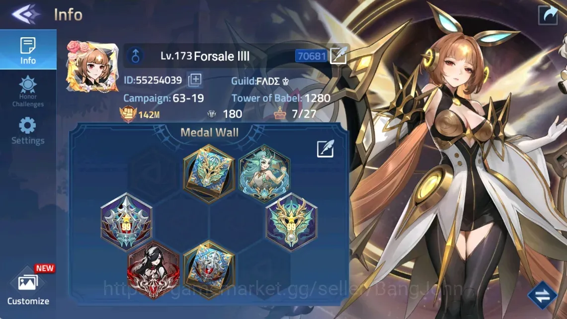 Mobile Legends: Adventure Accounts Global 706xx|Lv.173|142M Power|Camp 63-19|Vip 10|21 Awaken|6 UR|101 SSR[Yuri Collab 1