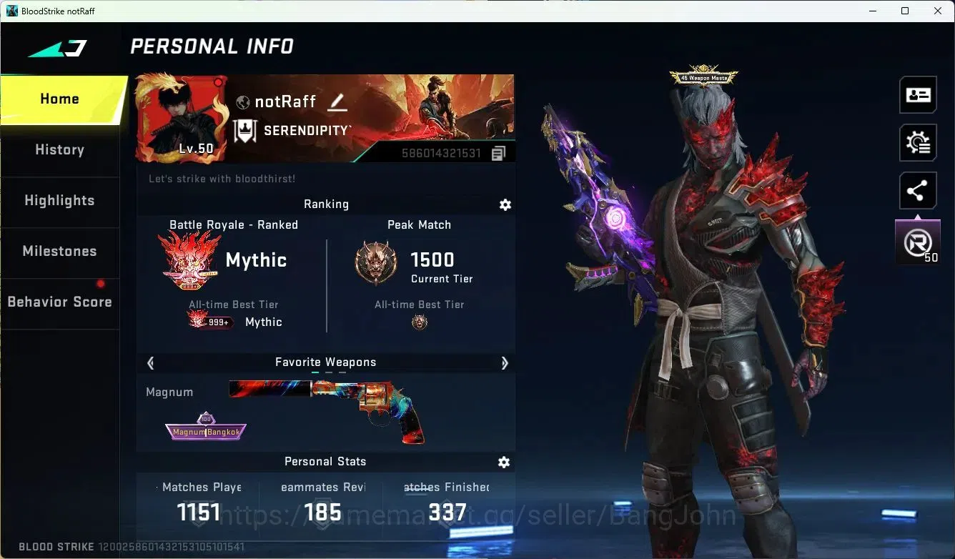 Blood Strike Accounts ASIA|LIMITED=BUTFLY KNIFE,AR97,MP155|EVOLVED=FAL|C image 2