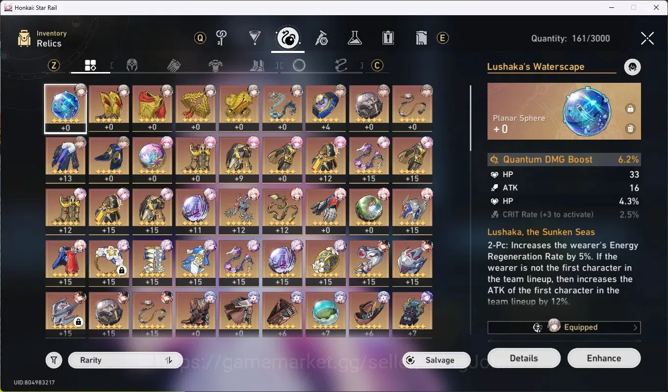 Honkai Star Rail Accounts Others ASIA|TL 65|15 Limited,CastoPremTim [(Castorice 11