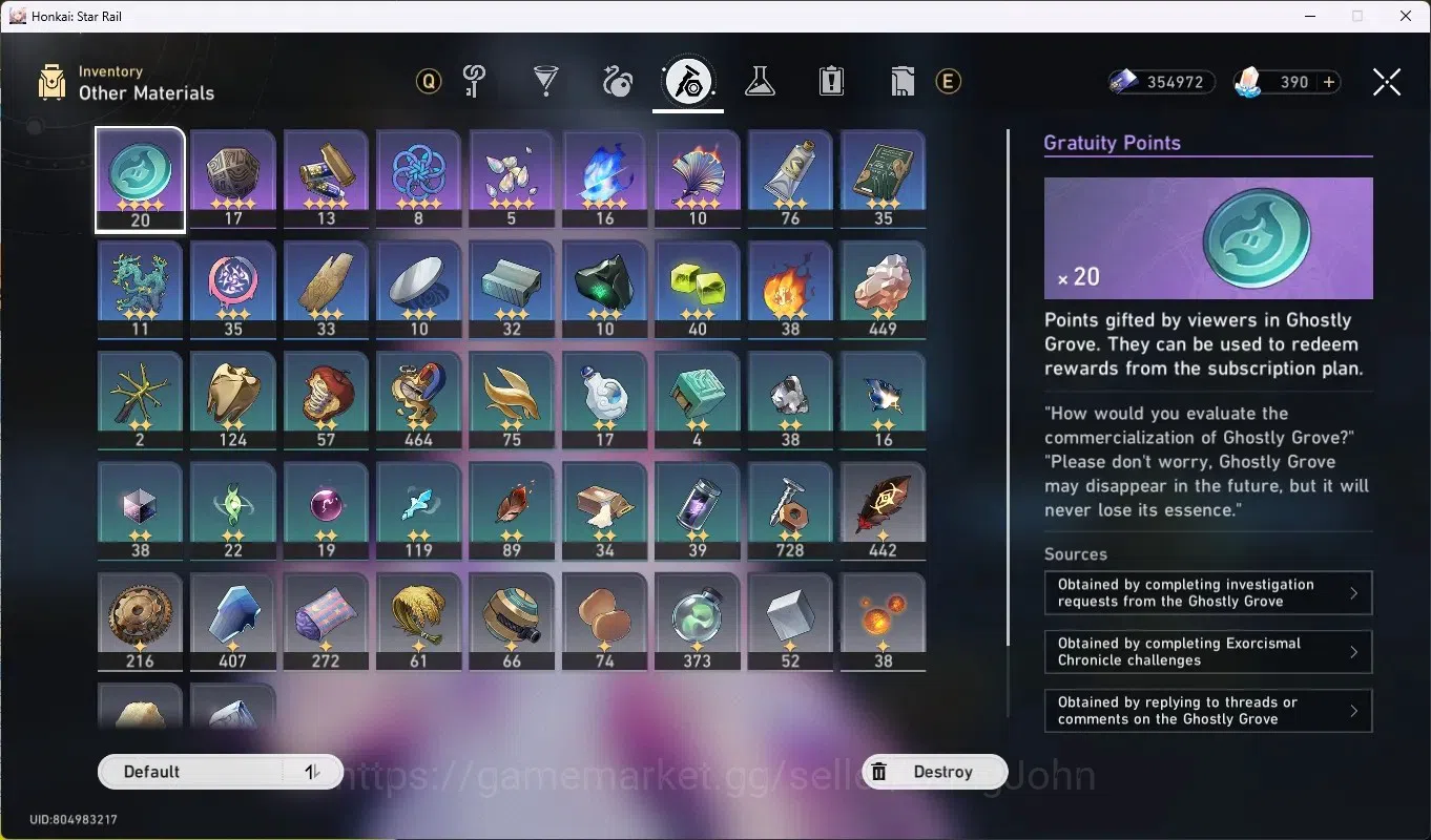 Honkai Star Rail Accounts Others ASIA|TL 65|15 Limited,CastoPremTim [(Castorice 12