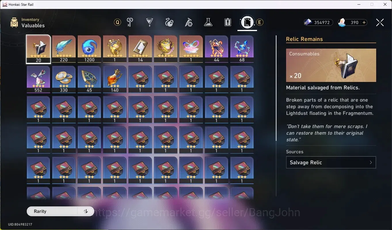Honkai Star Rail Accounts Others ASIA|TL 65|15 Limited,CastoPremTim [(Castorice 15
