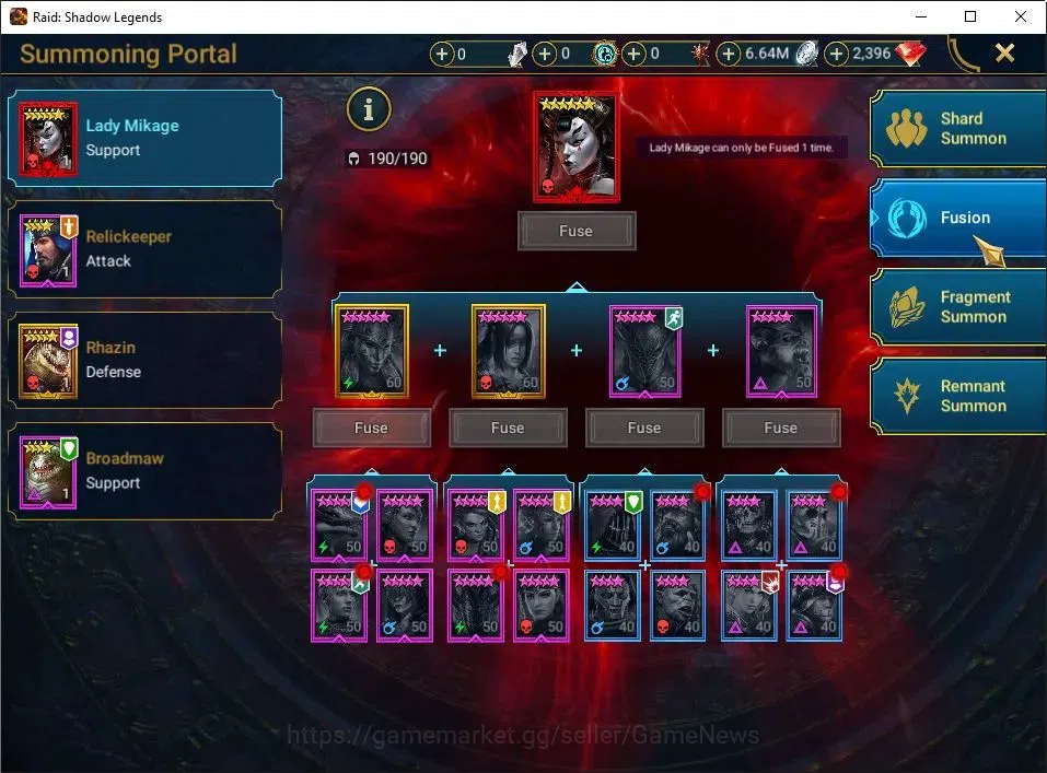 Raid: Shadow Legends Accounts Lv57 1M Power|1 Mythic(Siegfrund)|25 Legend(Xenomo image 19