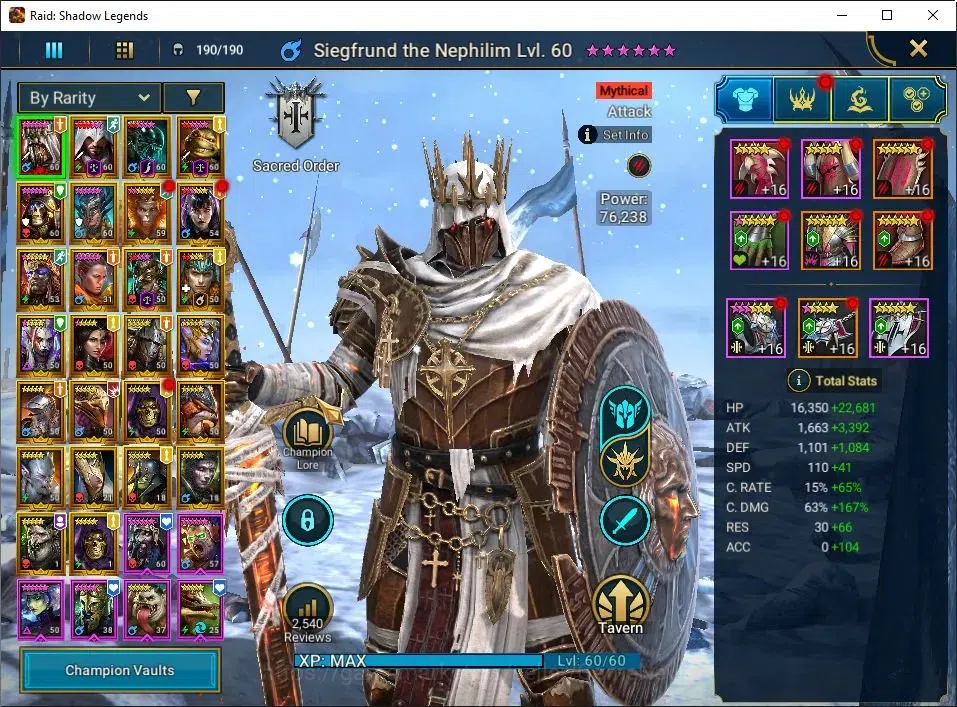 Raid: Shadow Legends Accounts Lv57 1M Power|1 Mythic(Siegfrund)|25 Legend(Xenomo image 4