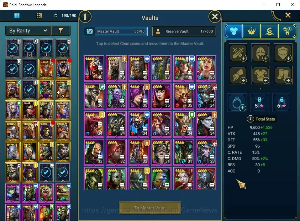 Raid: Shadow Legends Accounts Lv57 1M Power|1 Mythic(Siegfrund)|25 Legend(Xenomo image 6