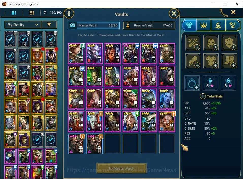 Raid: Shadow Legends Accounts Lv57 1M Power|1 Mythic(Siegfrund)|25 Legend(Xenomo image 7