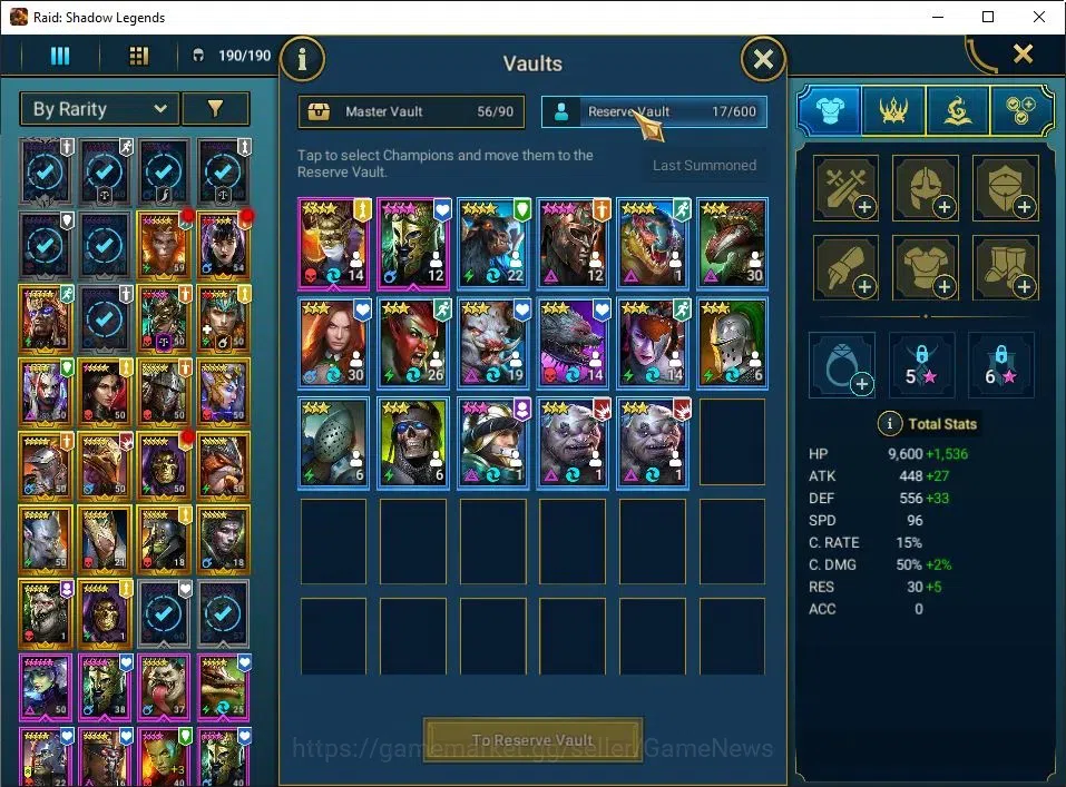 Raid: Shadow Legends Accounts Lv57 1M Power|1 Mythic(Siegfrund)|25 Legend(Xenomo image 8