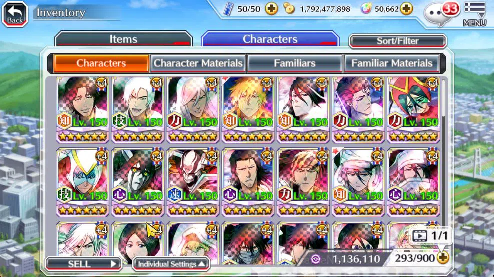 Bleach: Brave Souls Accounts Mid-Tier [GBL]50K Orb|10th Anniv Ichigo,TYBW25 Jushiro,Soul 8
