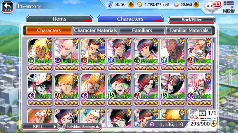 Bleach: Brave Souls Accounts Mid-Tier [GBL]50K Orb|10th Anniv Ichigo,TYBW25 Jushiro,Soul 9