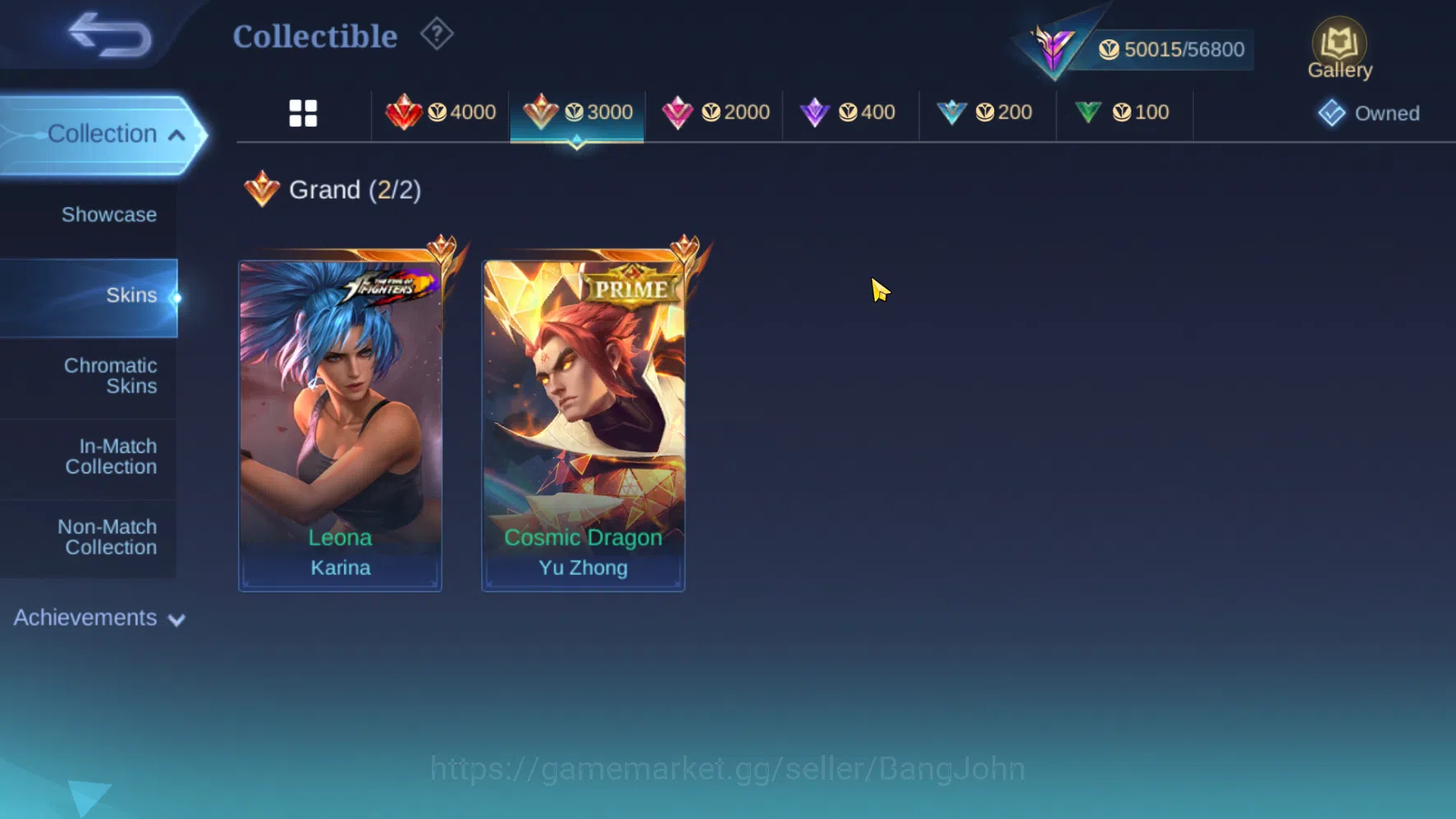 Mobile Legends: Bang Bang Accounts Others Hero 118 Skin 227 | Prime Yuzhong | Zodiac Lunox | Kof Karina | Seiya Badang 12