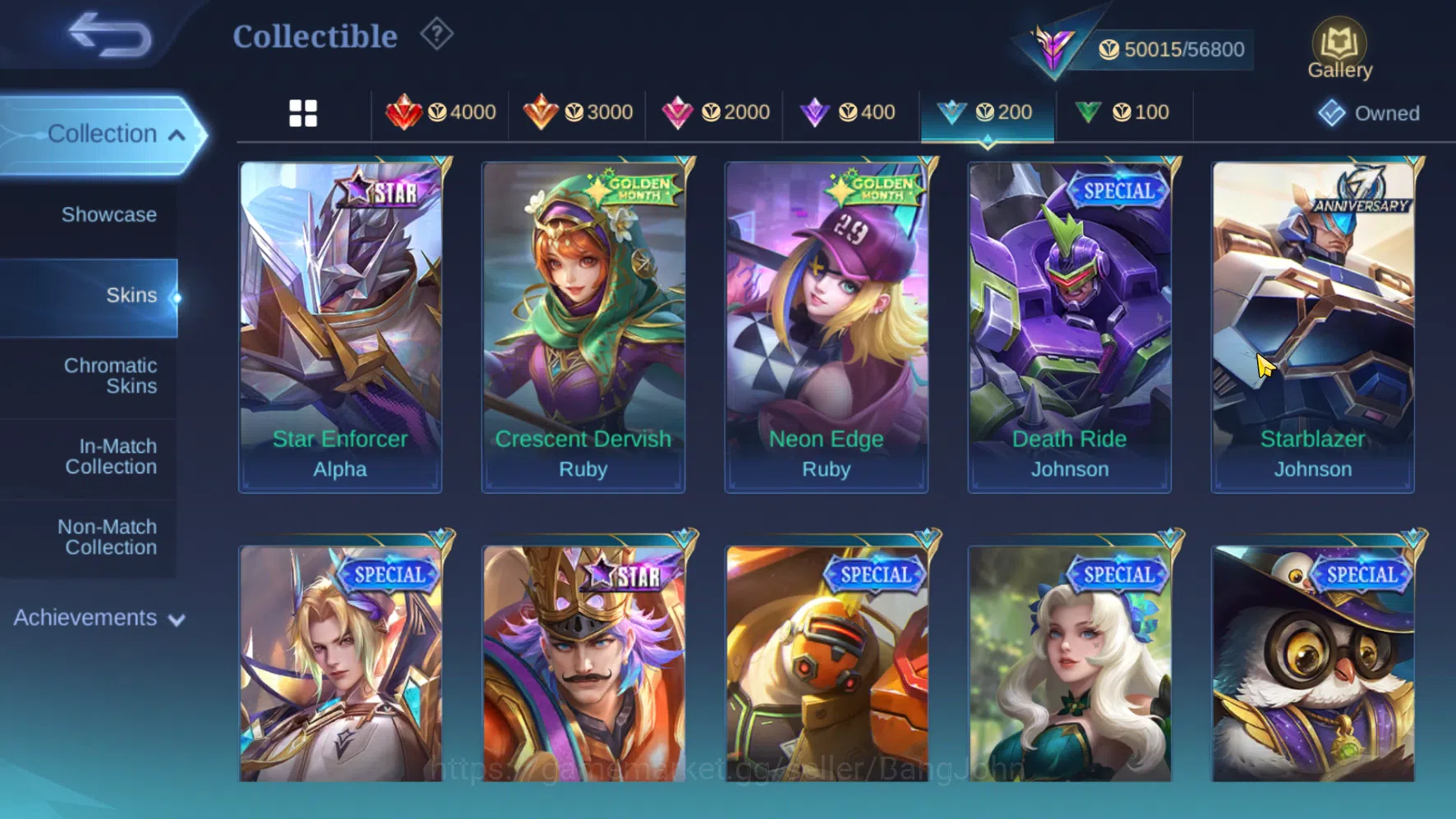 Mobile Legends: Bang Bang Accounts Others Hero 118 Skin 227 | Prime Yuzhong | Zodiac Lunox | Kof Karina | Seiya Badang 13