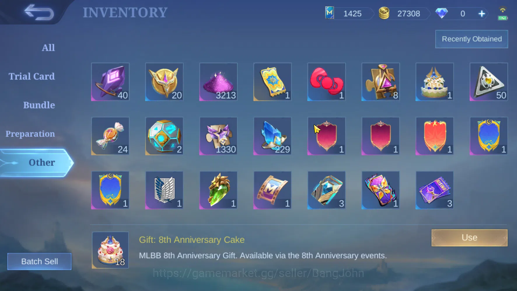 Mobile Legends: Bang Bang Accounts Others Hero 118 Skin 227 | Prime Yuzhong | Zodiac Lunox | Kof Karina | Seiya Badang 3