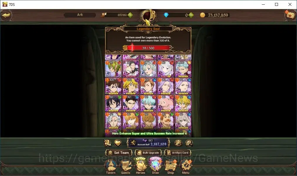 The Seven Deadly Sins: Grand Cross Accounts Global|2,1M CC|3 LR+5 UR+Collab ReZero|Brunhild,He image 4