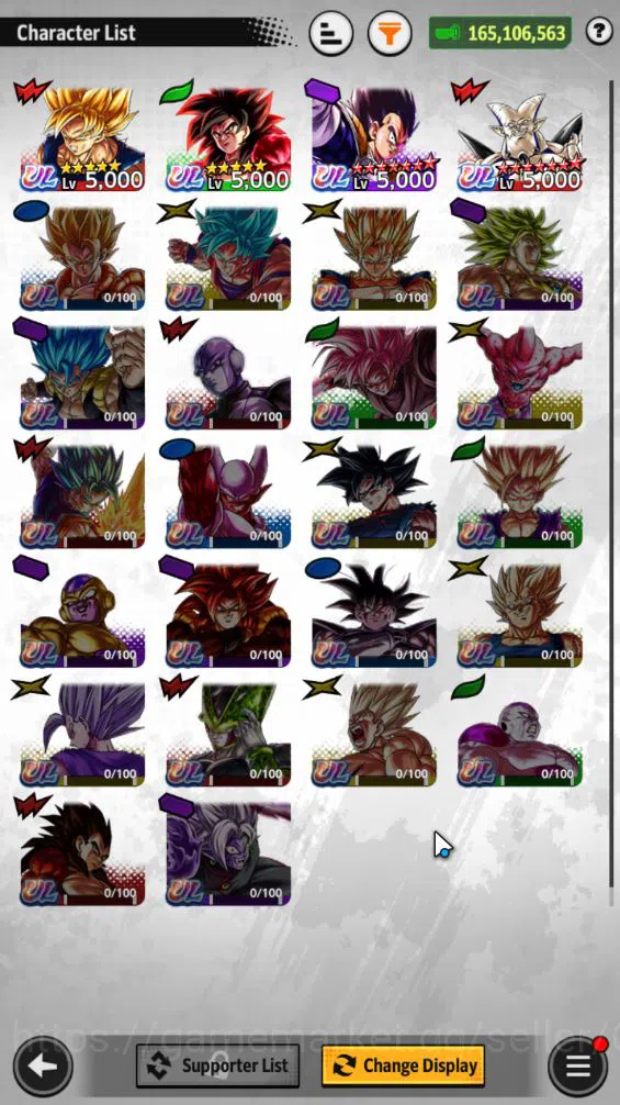 Dragon Ball Legends Accounts 165M Total Power|LV 160|4 UL+ 13 LL|Saiyan 4 Full image 13