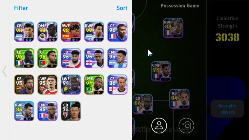 eFootball Accounts Others Android|Pack France '26|Big Time Eden Hazard,Collab Naruto Aubameyang,Show Time Cristian 3