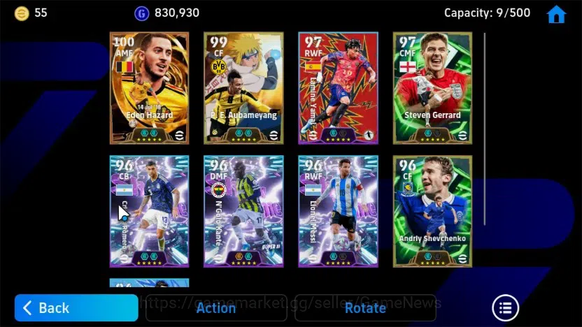 eFootball Accounts Others Android|Pack France '26|Big Time Eden Hazard,Collab Naruto Aubameyang,Show Time Cristian 6