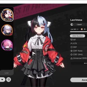 Neverness to Everness Accounts GLOBAL SEA|HL 14|4 S-Class|2 Limit Lacrimosa+Outfit,Shinku |2 S-Class Selector