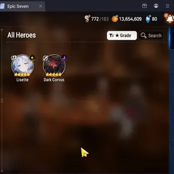 Epic Seven Accounts Starter Global Unverif|Bset Starter|2ML(Lisette,D.Corvus)|PoH+Bless ON|Side Story Locked|Stove(ES1340Z)