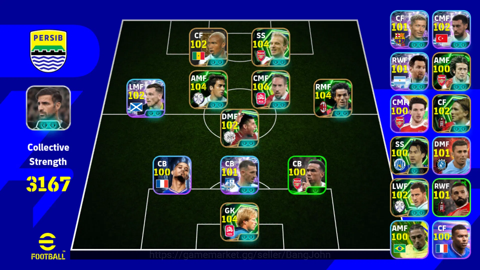 Power 3167 | Dennis Bergkamp Epic DB | Franck Ribery Epic DB | Roberto Donadoni Epic DB | Raul | O Kahn | Lewis Dunk ~ EFB498B eFootball Others Power 3167 | Dennis Bergkamp Epic DB | Franck Ribe image 1