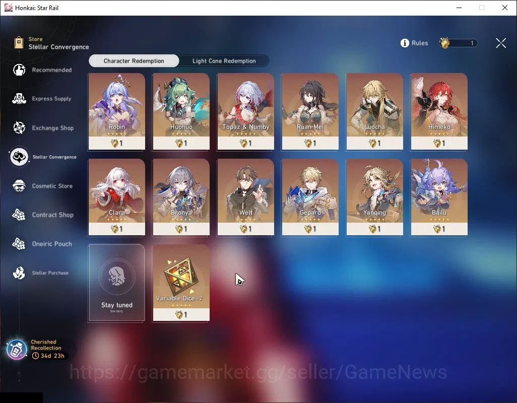 Honkai Star Rail Accounts ASIA | TL 8 | 1 Golden Companion Spirit | 1 Limite image 2