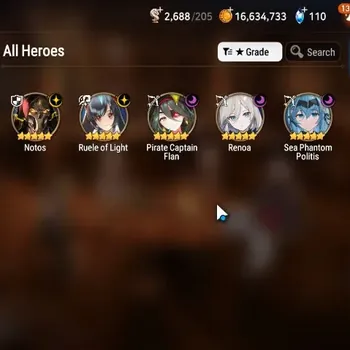 Epic Seven Accounts Starter Global Unverif|Best Starter|5ML(Notos,Ruele,PC Flan,Renoa,SP Politis)|Theater Locked|PoH