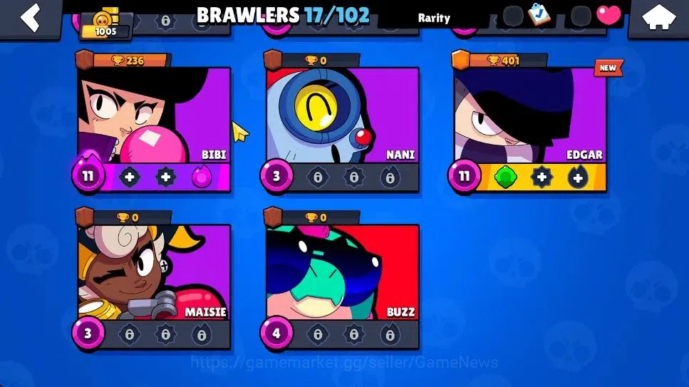 Brawl Stars Accounts 1005 Trophy|3K Bling|17 Brawlers 3 Max Lvl [Shelly image 10