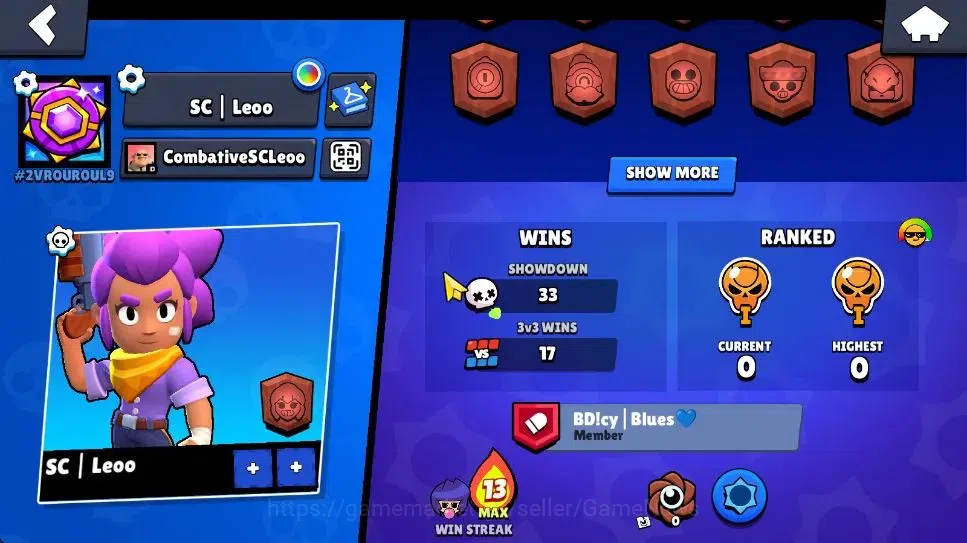 Brawl Stars Accounts 1005 Trophy|3K Bling|17 Brawlers 3 Max Lvl [Shelly image 3