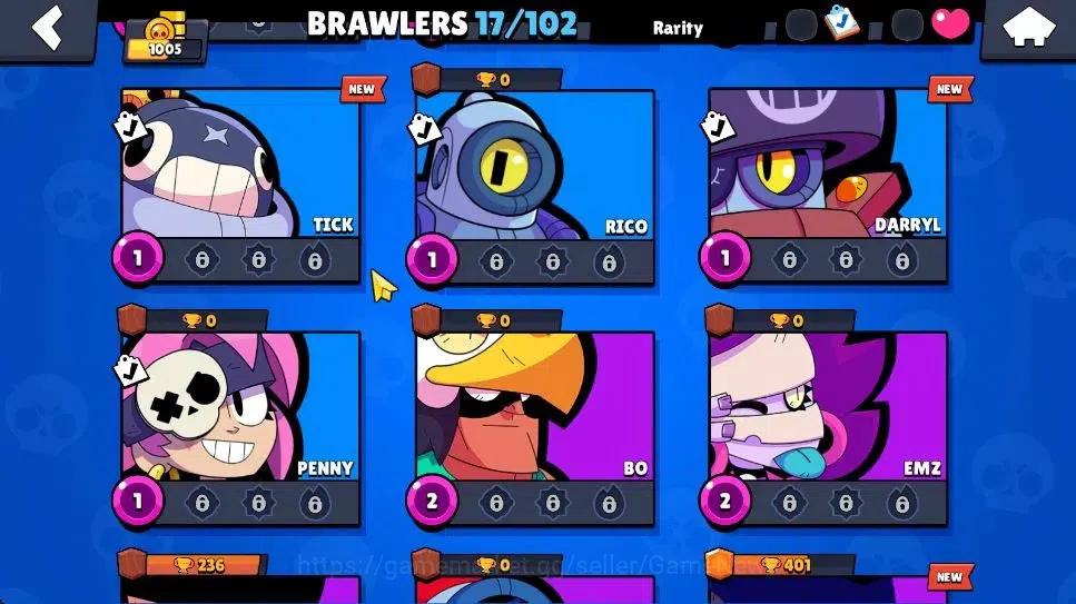 Brawl Stars Accounts 1005 Trophy|3K Bling|17 Brawlers 3 Max Lvl [Shelly image 9