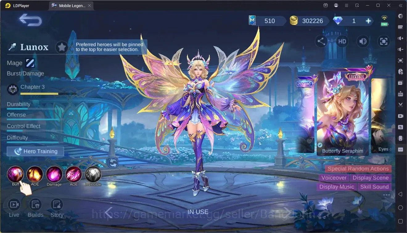 Mobile Legends: Bang Bang Accounts Global|Hero 131|Skin 300|Renowned|Prime Granger|Na image 4