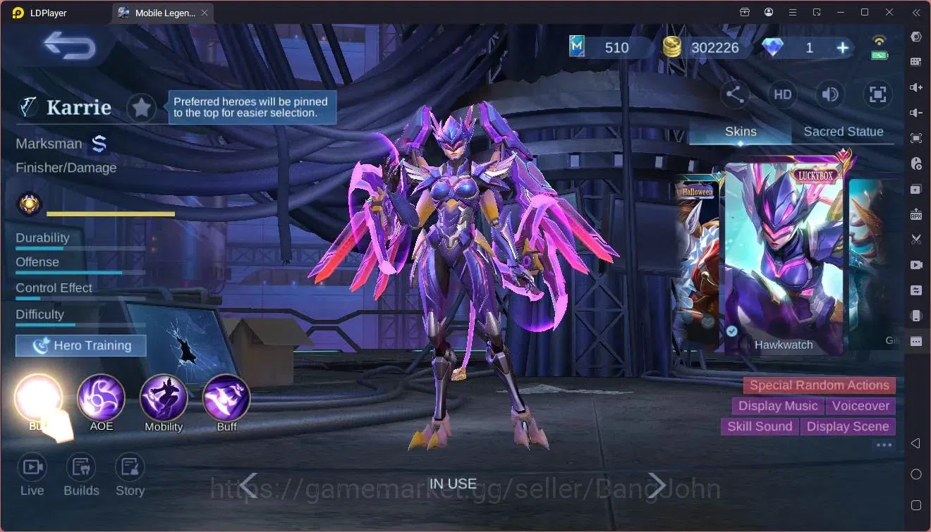 Mobile Legends: Bang Bang Accounts Global|Hero 131|Skin 300|Renowned|Prime Granger|Na image 6