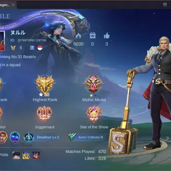 Mobile Legends: Bang Bang Accounts Collector Global |Hero 61|Skin 44|Junior|Naruto Vale|Dragon Masha|Alstar YZ|Spcial