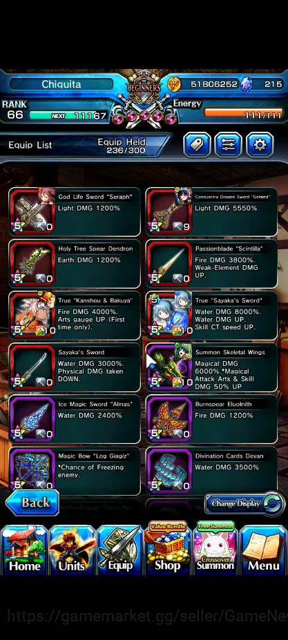 Grand Summoners Accounts Global|Rank 66|15 Ascend|InumutaTW,SayakaTW,ChloeT image 3