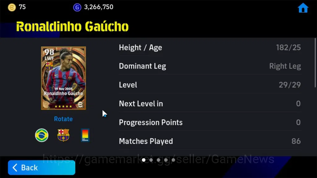 eFootball Accounts Android|Big Time Ronaldinho Gaucho,Pedri,Epic Oliv image 8