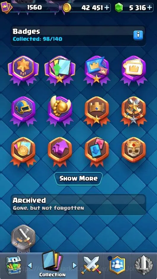 Clash Royale Accounts CL | KTL 16 Max| Trophy 12508 | Card 121/121 | 5 H image 12