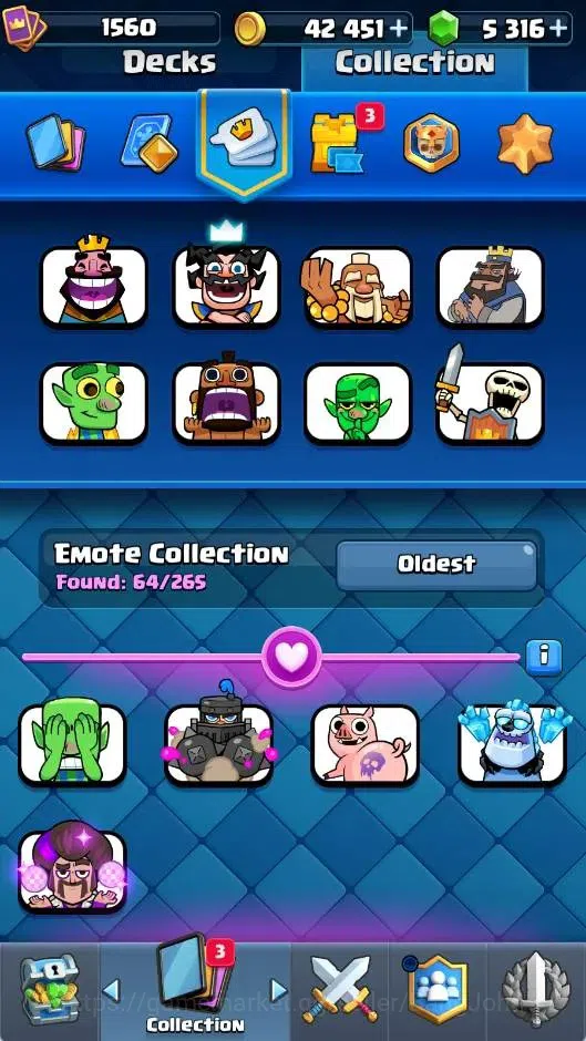 Clash Royale Accounts CL | KTL 16 Max| Trophy 12508 | Card 121/121 | 5 H image 16