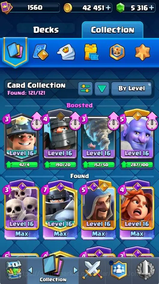 Clash Royale Accounts CL | KTL 16 Max| Trophy 12508 | Card 121/121 | 5 H image 9