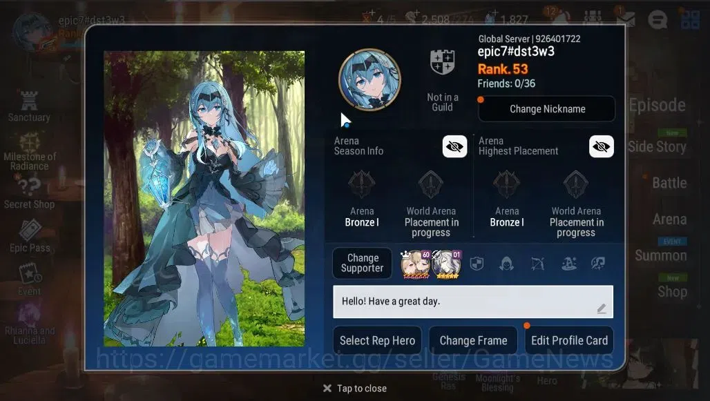 Epic Seven Accounts GLOBAL Unverif|NewEra|5 ML(Rhinna&Luciella,Straze, image 2