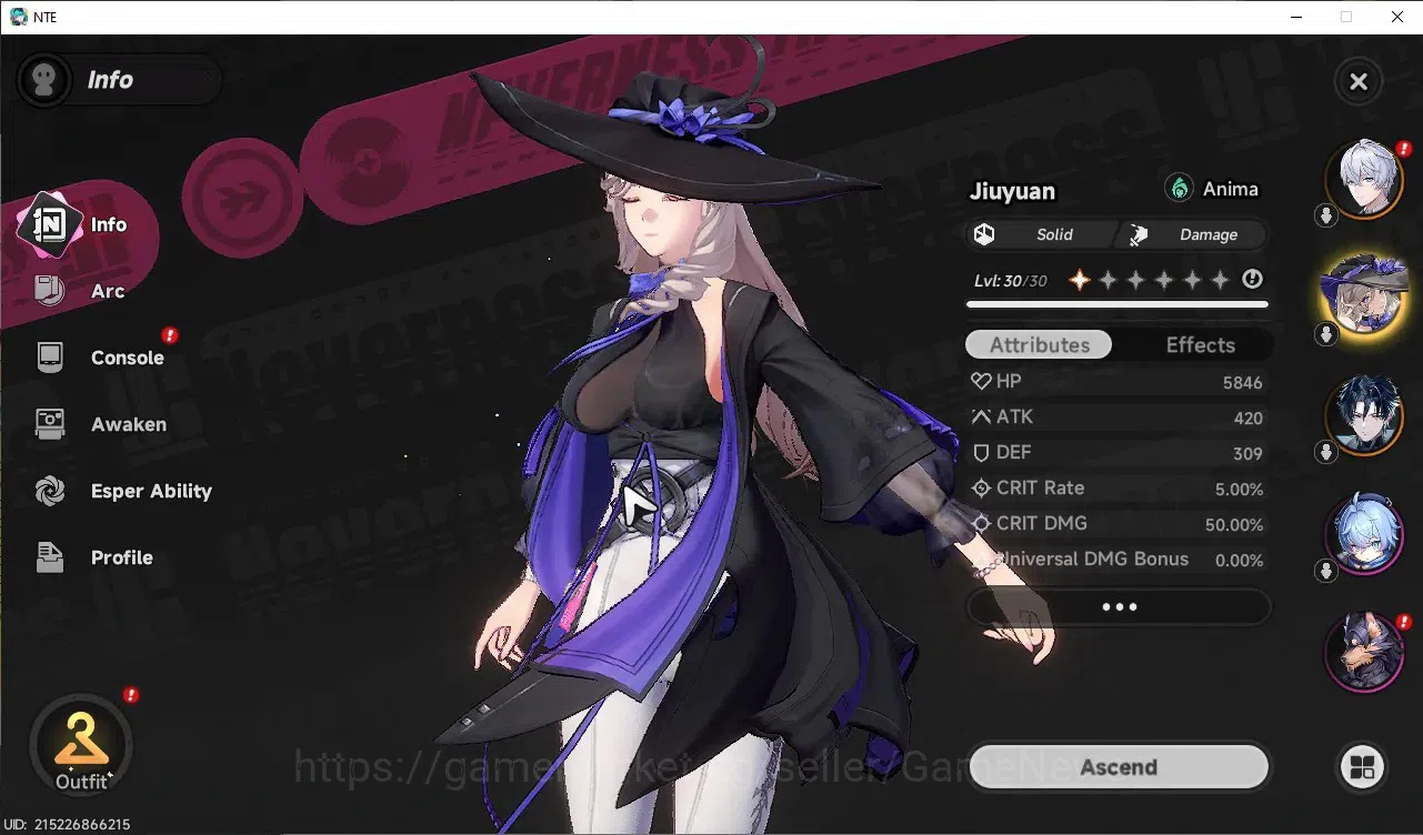 Neverness to Everness Accounts GLOBAL NA|HL 10|TL 4|2 S-Class Chaos & Jiuyuan|S-C image 4