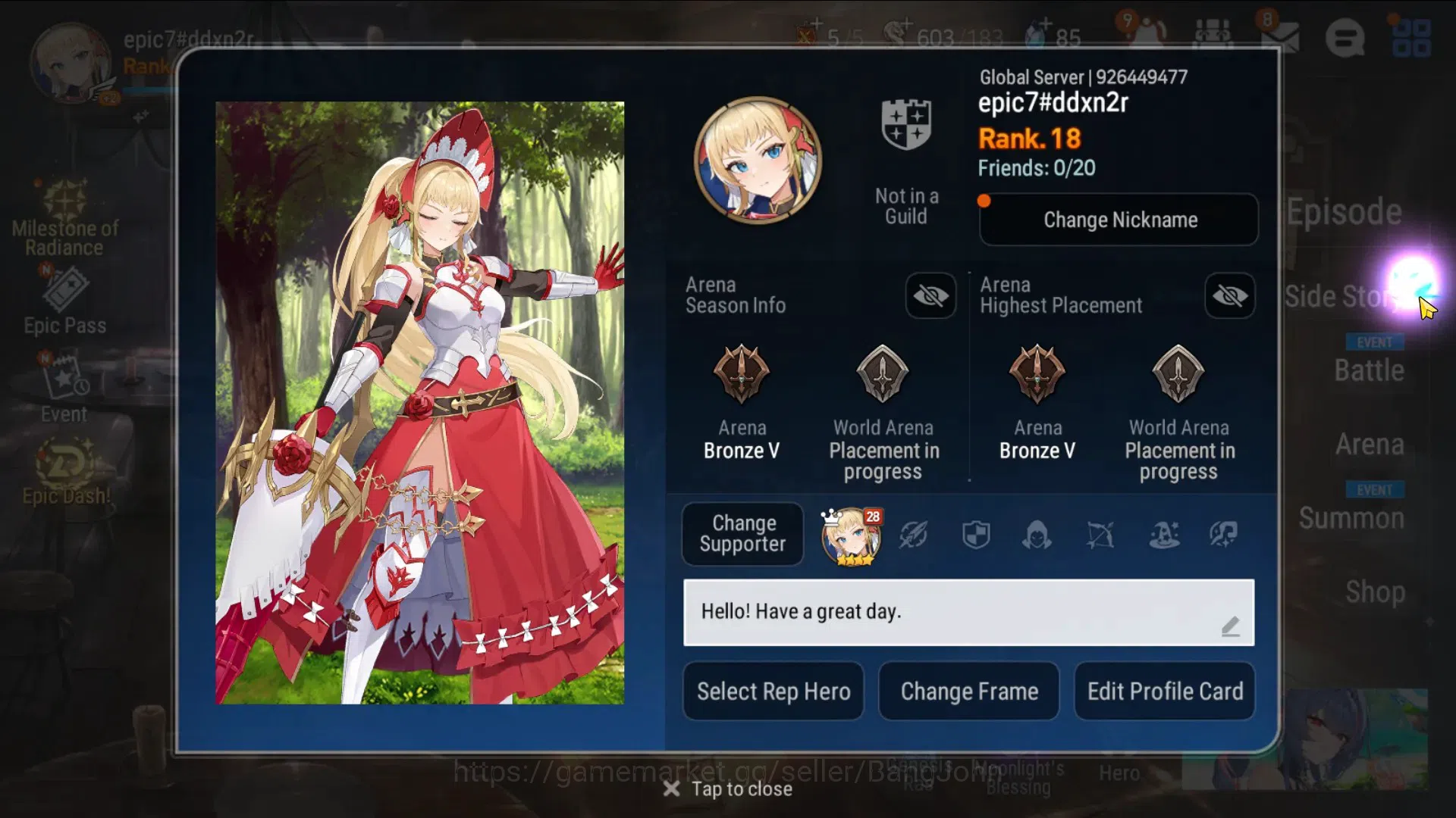 Epic Seven Accounts Global Unverif | Fresh Starter | 2 ML (Rhianna & L image 16