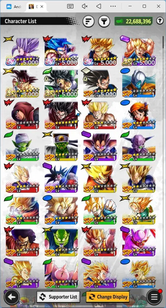 Dragon Ball Legends Accounts Android | Lvl 155|22.6M Total Power|61 CC|3 LR|3 U image 12