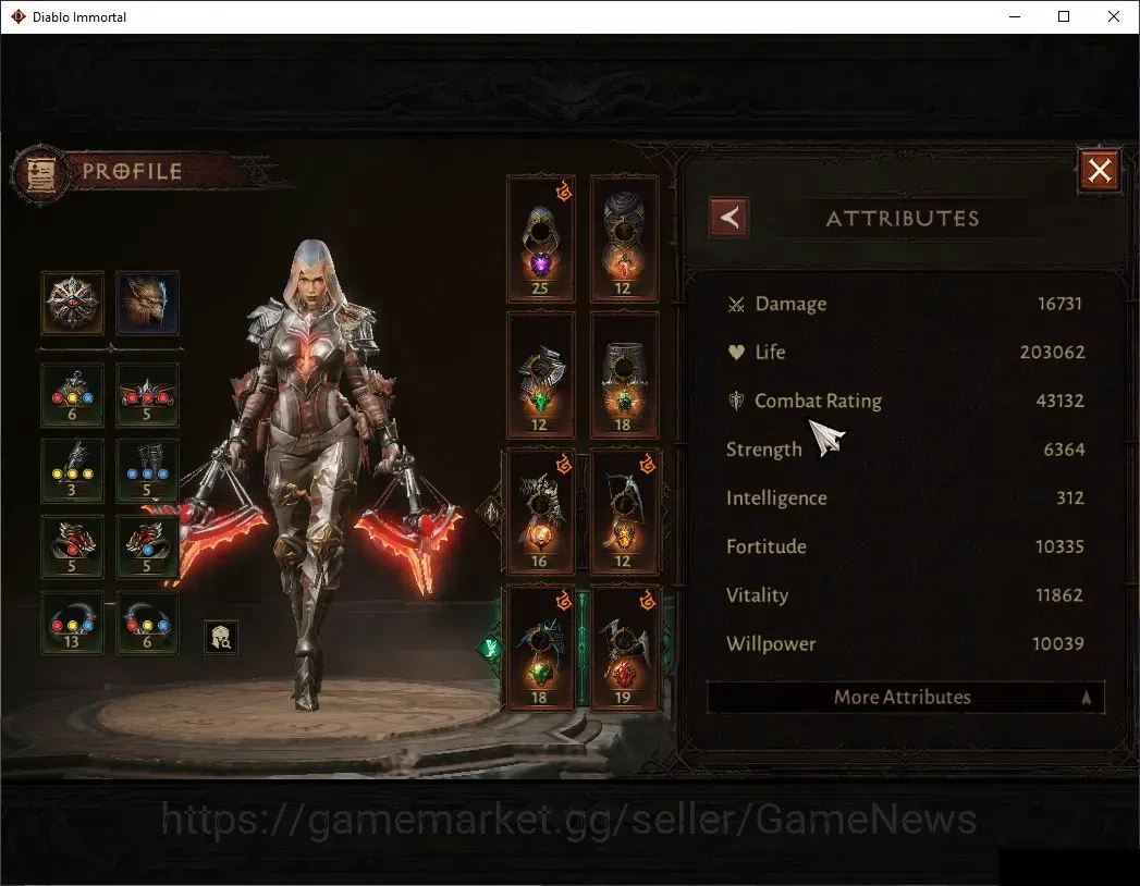 Diablo Immortal Accounts NA-Chains Of Honor|CS ON|Lv60(780)|Demon Hunter|CR image 3
