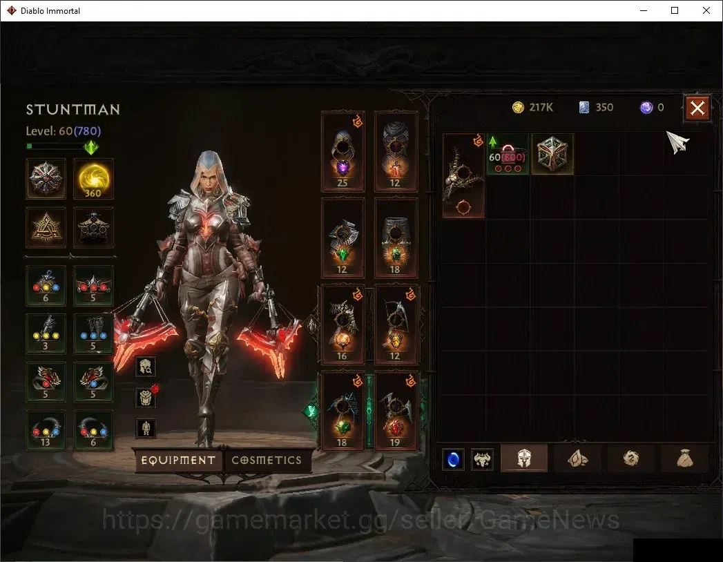 Diablo Immortal Accounts NA-Chains Of Honor|CS ON|Lv60(780)|Demon Hunter|CR image 5