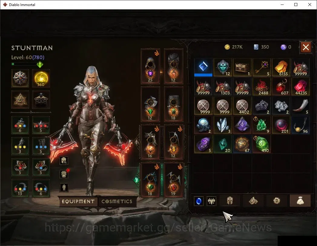 Diablo Immortal Accounts NA-Chains Of Honor|CS ON|Lv60(780)|Demon Hunter|CR image 8
