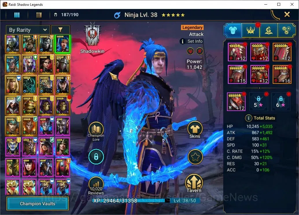 Buy Raid: Shadow Legends Accounts - Lv 29 798K Power | 18 Legend