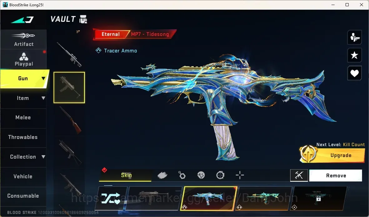Blood Strike Accounts Others ASIA | 2 Eternal Guns: MP7-Tidesong Lv3 | 9 Collab Gun |3 Limited Gun|Ultra Melee: The Iron-|9 1